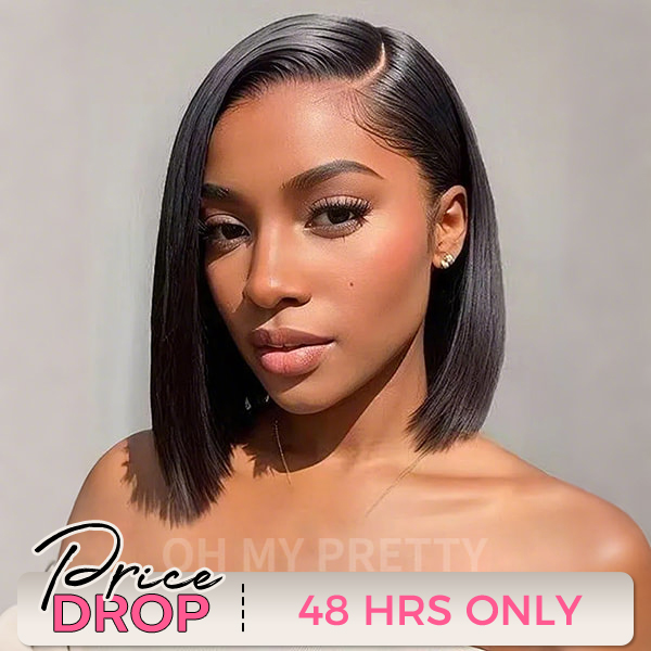 OhMyPretty Straight M-Cap 9x6 Wear Go Glueless Wig Short Bob Wig Mini Knots