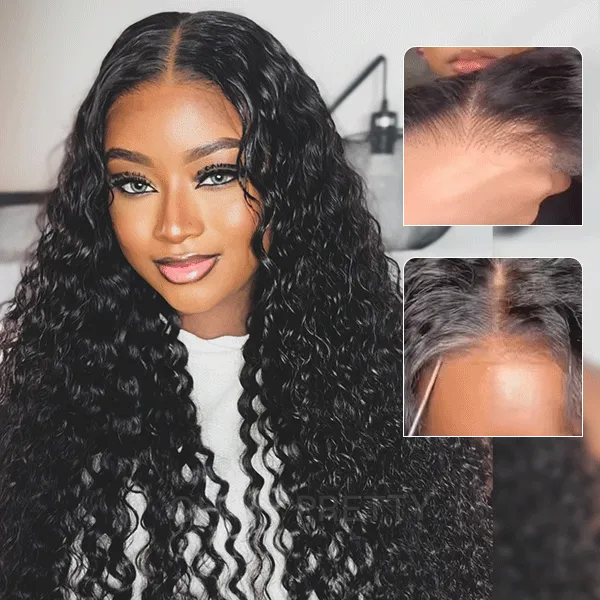 OhMyPretty Glueless Water Wave Wear Go 6X4 HD Lace Wig With Pre-plucked Edges