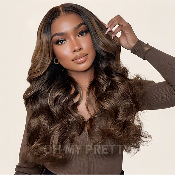 New In Balayage Highlight Body Wave 9x6 Tpart Lace Wear Go Glueless Wig Human Hair Wig Pre Bleached