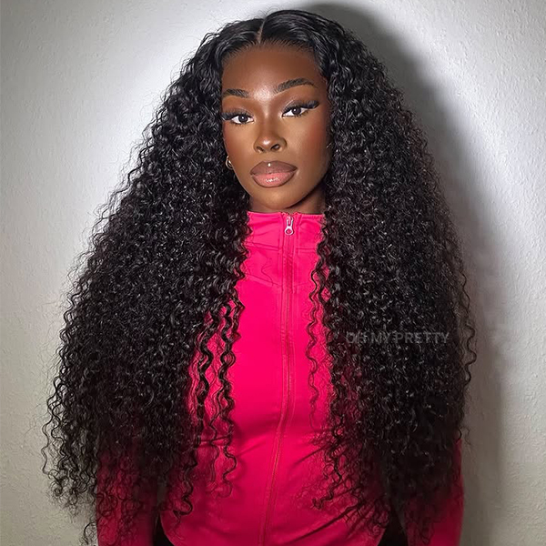 Luxury Wear Go 13x6 Kinky Curly Glueless Wig HD Lace Front Wig Real Ear To Ear With Invisi Draw-string Wig