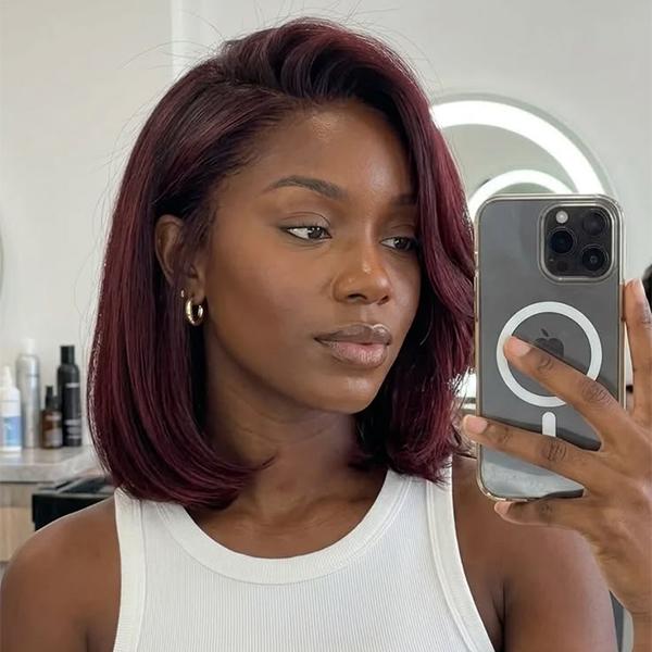Burgundy 99J Straight/Burmese Curly/Water Wave Wigs Glueless Wear Go Wig 13x4 Lace Front Wig Fall Color Wig Flash Sale 