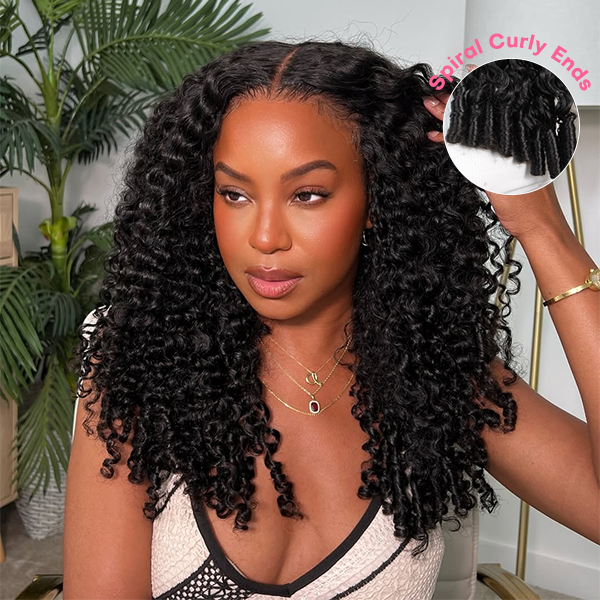 Voluminous & Bouncy Burmese Curly  M-Cap 9x6 Draw-strings Wear Go Wig Bleached Knots Glueless Wig