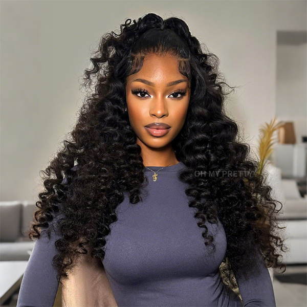 [Model Length = $145] New In Loose Curly M-Cap 9x6 Wear Go Wig Pre-Bleached Knots Loose Deep Glueless Wig
