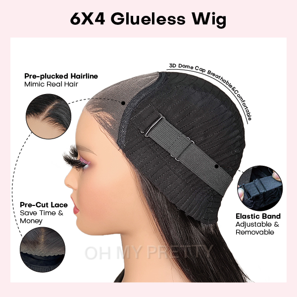 Flash Sale | Glueless Ocean Wave Wear Go 6x4 HD Lace Wig With Pre-plucked Edges