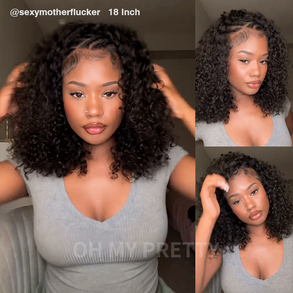 OhMyPretty 18 inch water wave half wig