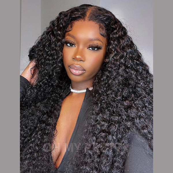 180 density kinky curly v part wig