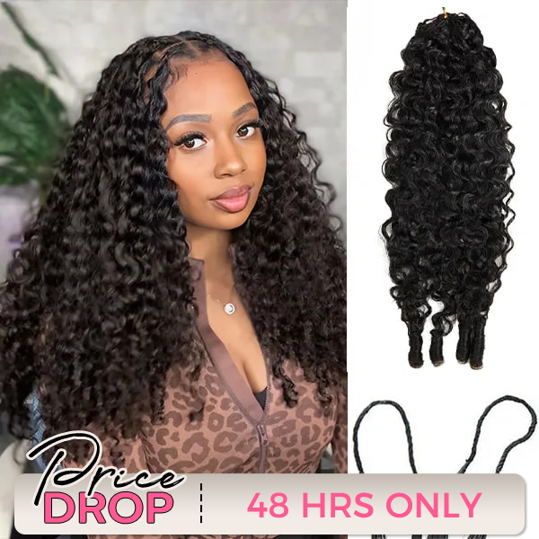 Burmese Curly Crochet Human Hair for Natural Boho Braids Miracle Knots Ready Time-Saving Pre-Separated Tangle Free