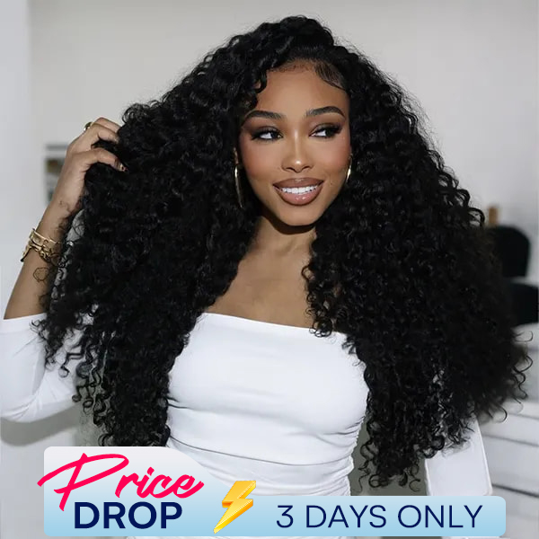 Luxury Wear Go 13x6 Burmese Curly Glueless Wig HD Lace Front Wig Real Ear To Ear With Invisi Draw-string Wig