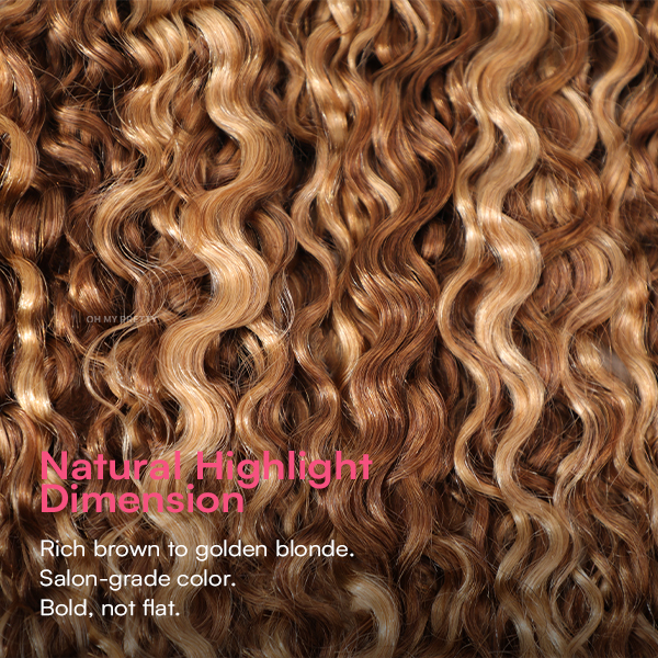 Highlight Burmese Curly Crochet Human Hair for Boho Braids Plush Texture Time-Saving Pre-Separated Tangle Free