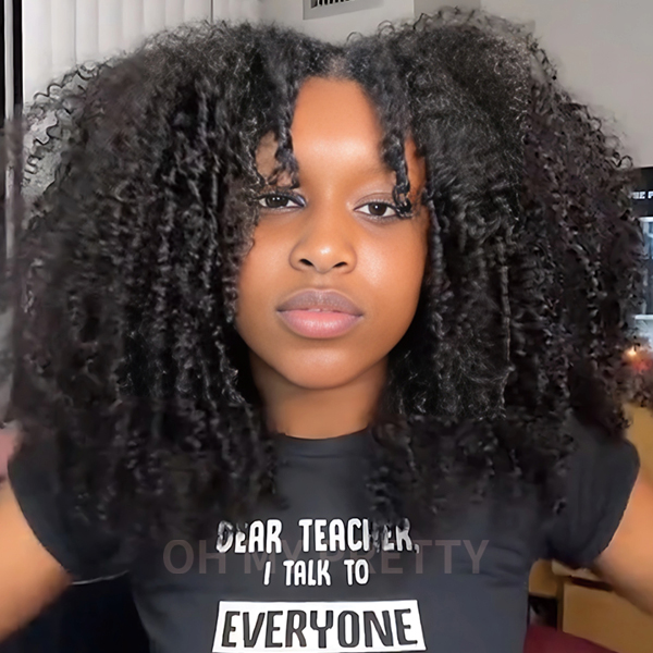 OMpretty I Part Glueless Wig With Elastic Drawstring Beginner Friendly