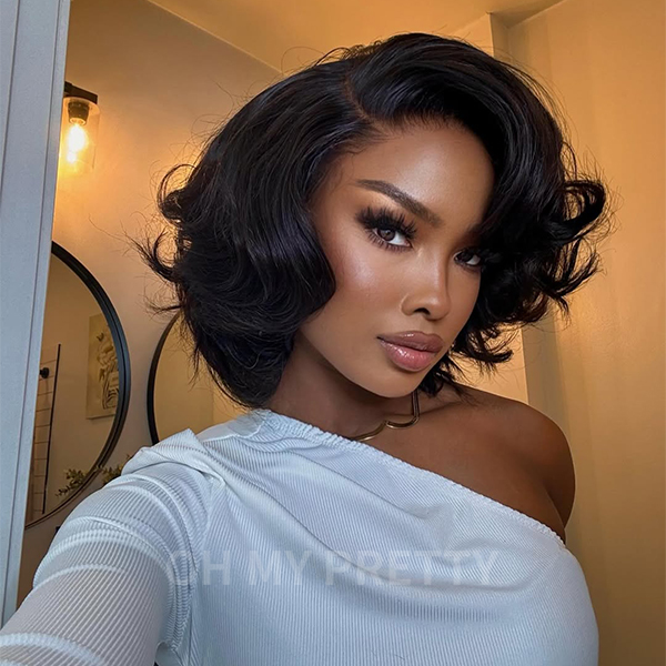 Chic Style Wear Go Blow Out Straight Bob 7x5 HD Lace Glueless Wig Pre-Bleached Tiny Knots