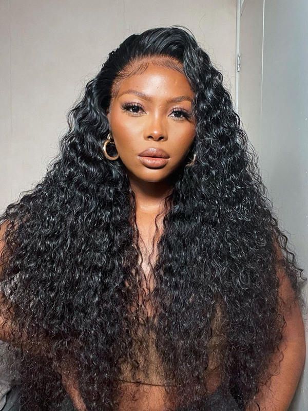 [Flash Sale]16inch Water Wave 7x5 Lace 180% Wear Go Pre plucked &Pre Bleached & Pre Cut Glueless Wig