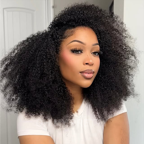 18 inch afro curly half wig