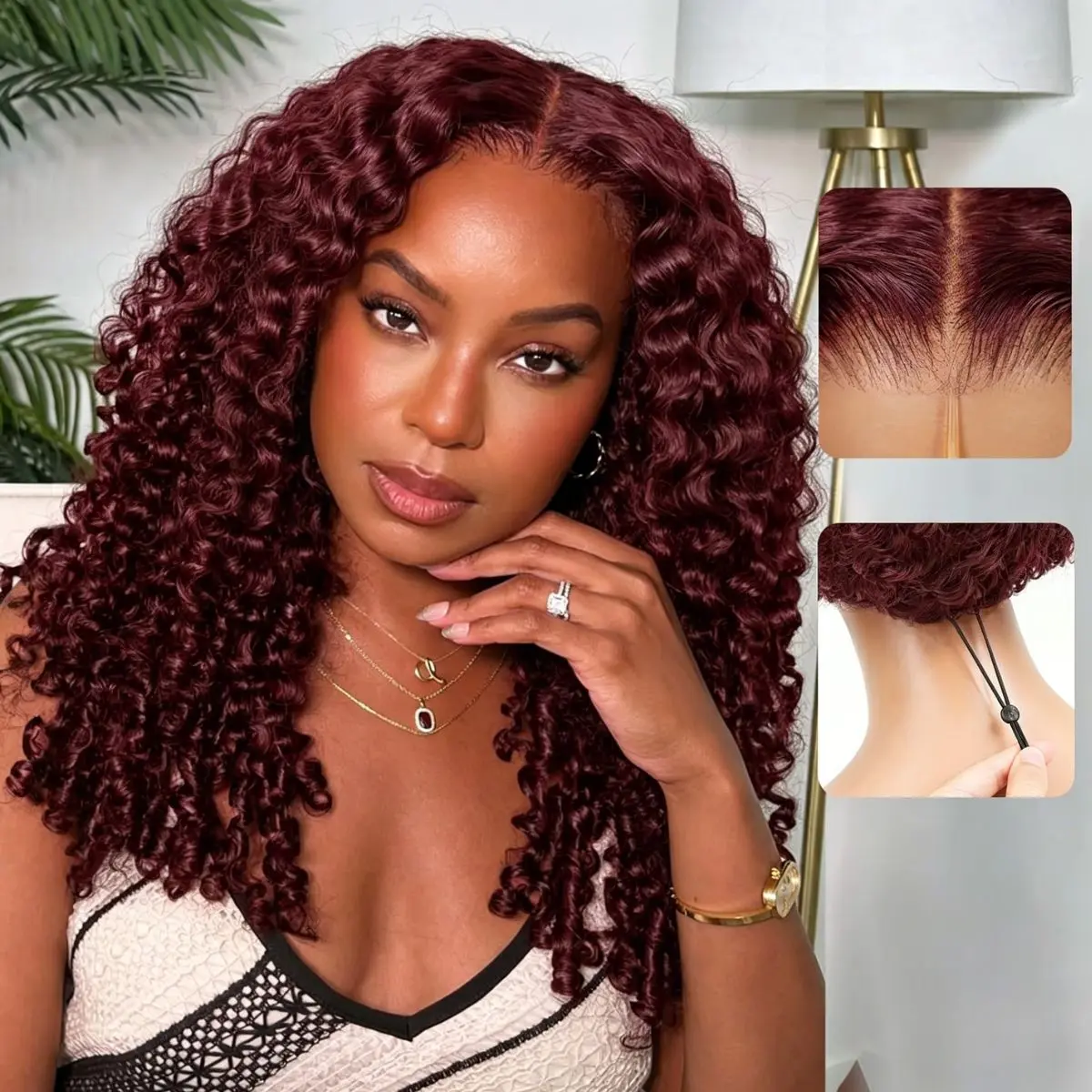 Burgundy 99J Straight/Burmese Curly/Water Wave Wigs Glueless Wear Go Wig 13x4 Lace Front Wig Fall Color Wig Flash Sale 