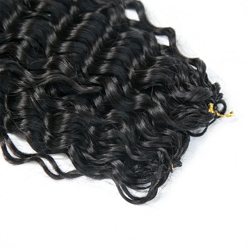 Water Wave Crochet Human Hair for Natural Boho Braids Miracle Knots Ready Time-Saving Pre-Separated Tangle Free