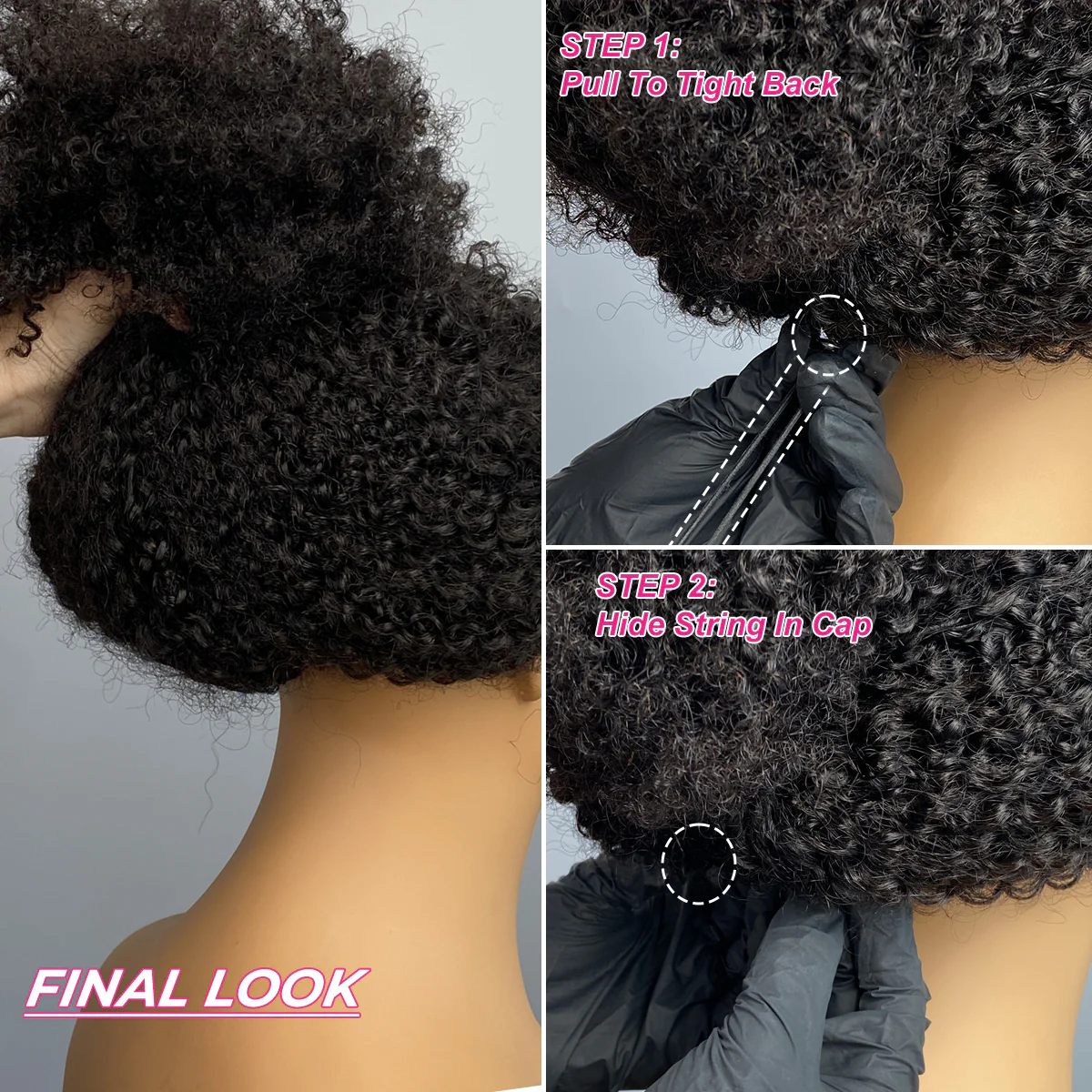 OMpretty I Part Glueless Wig With Elastic Drawstring Beginner Friendly