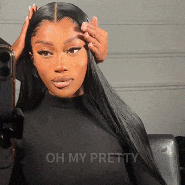 OhMyPretty Straight 13x4 HD Lace Front Wig Prebleached Knots With Pre-plucked Edges