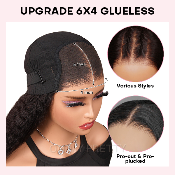 Flash Sale | Glueless Ocean Wave Wear Go 6x4 HD Lace Wig With Pre-plucked Edges