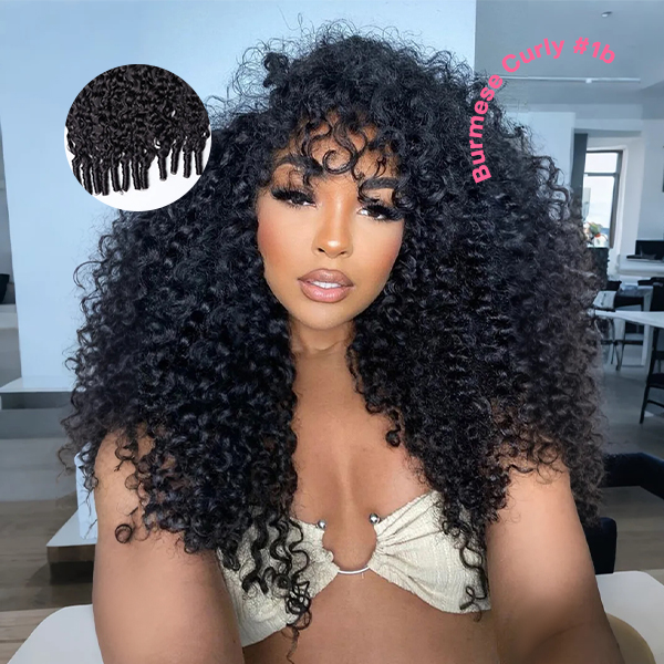 Burmese Curly Bundles With Spiral Curls Bouncy Curly Hair Weaves 10A Grade 100% Human Virgin Hair Unprocessed