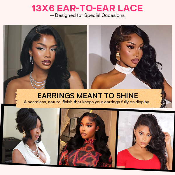 Luxury Wear Go 13x6 Body Wave Glueless Wig HD Lace Front Wig With Invisi Draw-strings