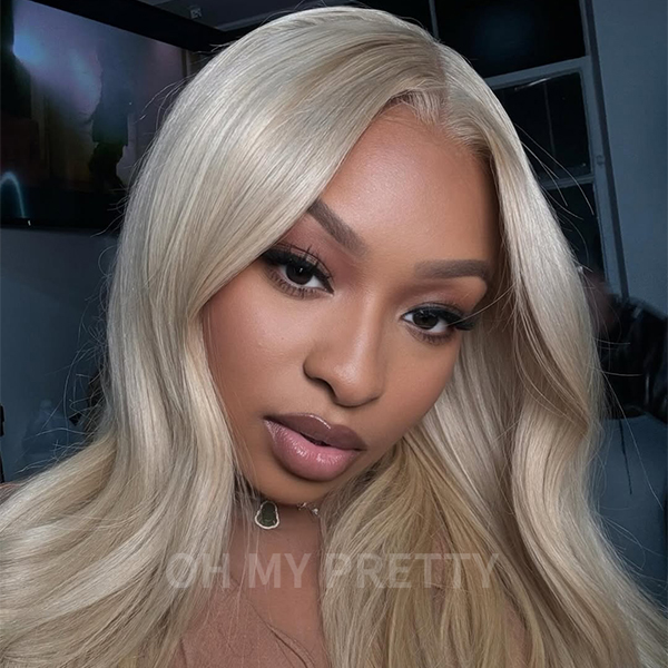 OhMyPretty Wear Go Glueless 613 Blond Color Body Wave 6x4 HD Lace Closure Wig With Pre-plucked Hairline Pre-cut Lace