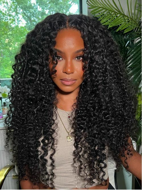 [Flash Sale]16inch Water Wave 7x5 Lace 180% Wear Go Pre plucked &Pre Bleached & Pre Cut Glueless Wig