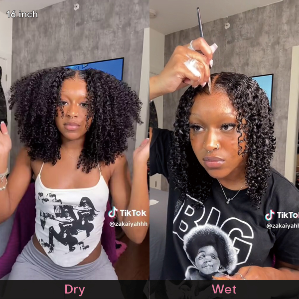 OhMyPretty Wear Go Afro Curl Glueless 6x4 HD Lace Closure Wig With Pre-plucked Edges