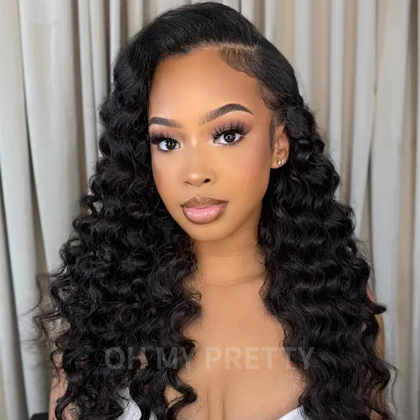 loose deep wave half wigs