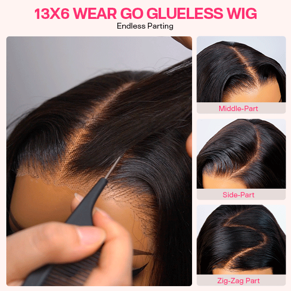 Luxury Wear Go 13x6 Body Wave Glueless Wig HD Lace Front Wig With Invisi Draw-strings