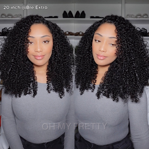 OhMyPretty Bleach Knots Glueless Kinky Curly Wear Go 6x4 HD Lace Wig With Pre-plucked Edges