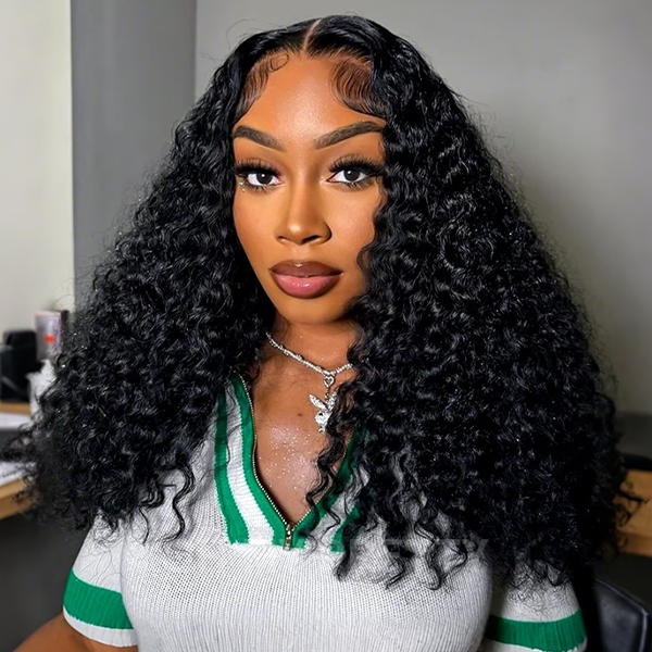 OhMyPretty Water Wave 13x4 Lace Front Wig with Pre-plucked Edges