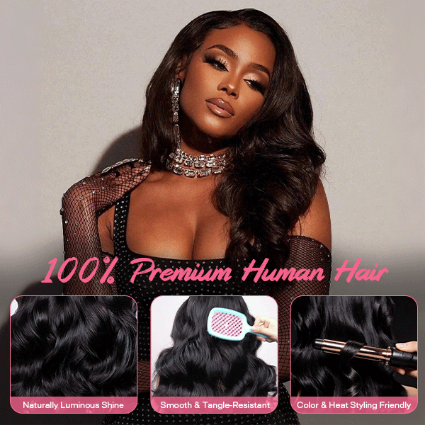 Luxury Wear Go 13x6 Body Wave Glueless Wig HD Lace Front Wig With Invisi Draw-strings