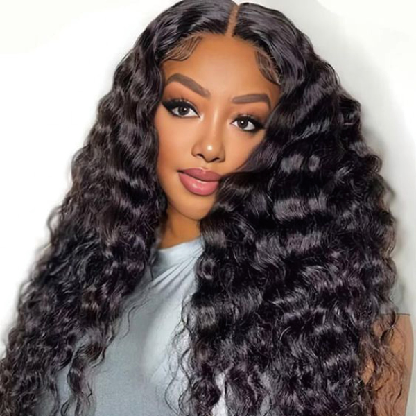 OhMyPretty Bleach Knots Glueless Loose Deep Wave Wear Go 6x4 HD Lace Wig With Pre-plucked Edges