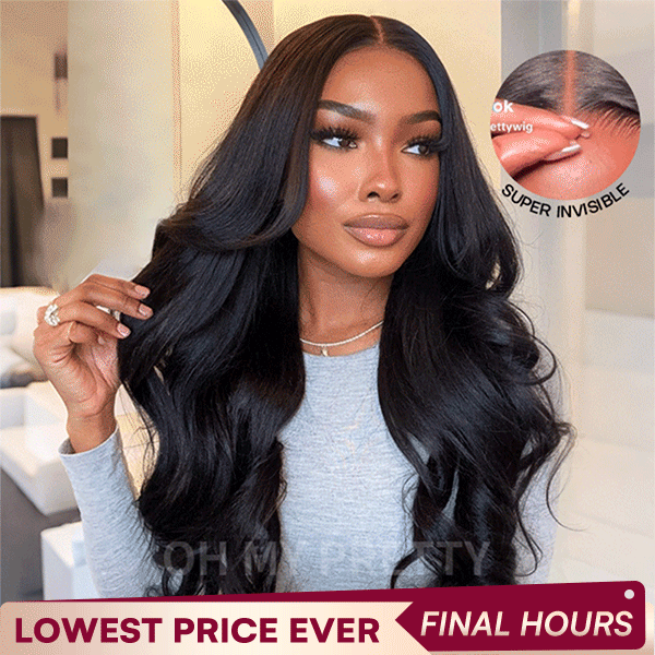 Face-Framing Trendy Layers Pre-Everything M Cap Wear Go Upgraded Body Wave Glueless 9x6 Lace Wig Pre plucked &Pre Bleached & Pre Cut