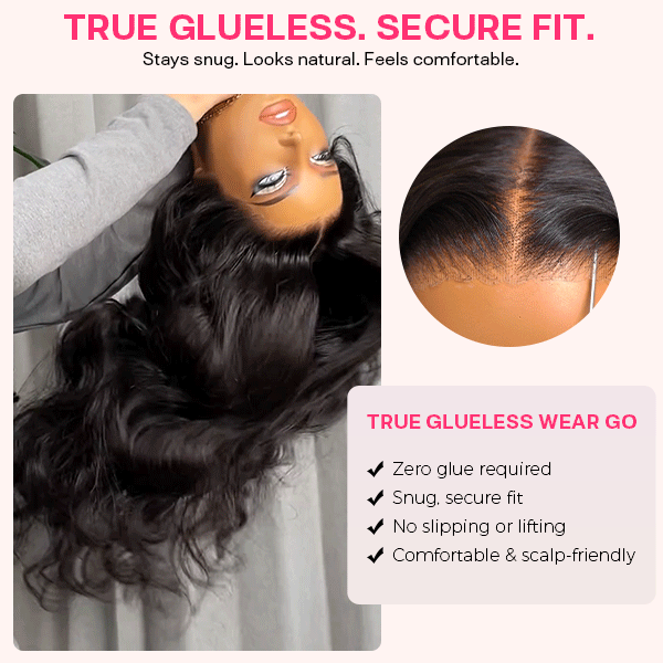 Luxury Wear Go 13x6 Body Wave Glueless Wig HD Lace Front Wig With Invisi Draw-strings