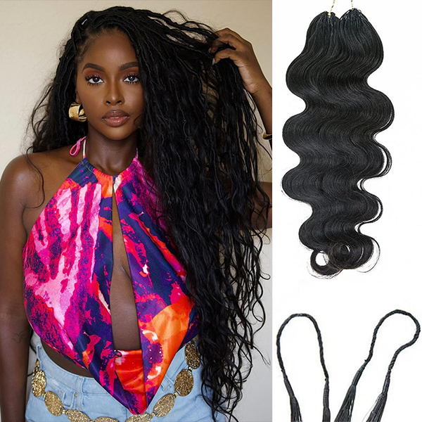 Body Wave Crochet Human Hair for Natural Boho Braids Miracle Knots Ready Time-Saving Pre-Separated Tangle Free