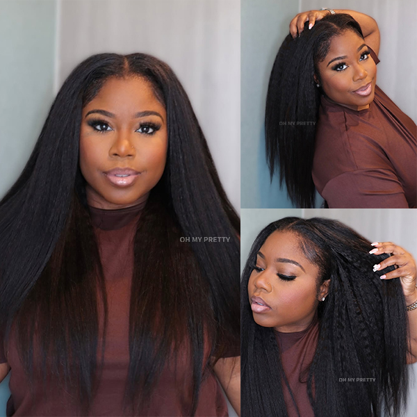 Kinky Straight Crochet Human Hair for Natural Boho Braids Miracle Knots Ready Time-Saving Pre-Separated Tangle Free