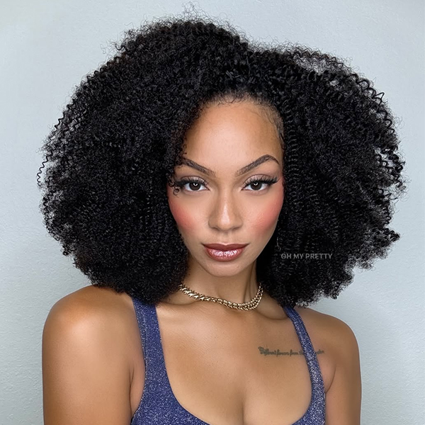 Afro Curly Crochet Human Hair for Natural Boho Braids Miracle Knots Ready Time-Saving Pre-Separated Tangle Free