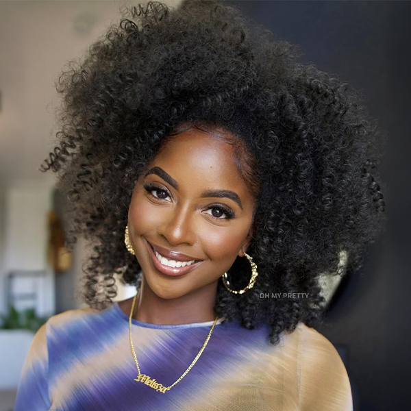 Afro Curly Crochet Human Hair for Natural Boho Braids Miracle Knots Ready Time-Saving Pre-Separated Tangle Free