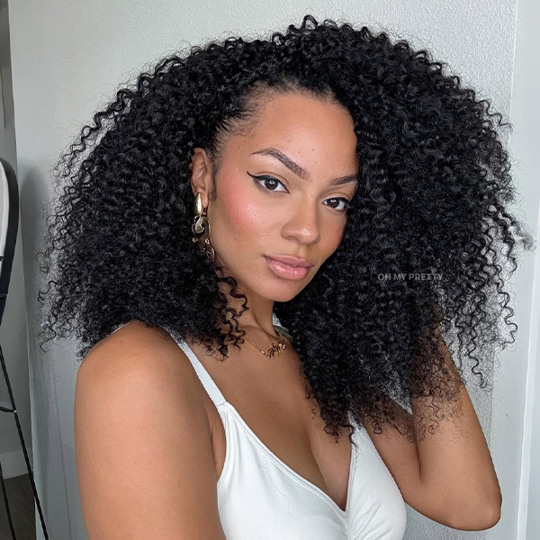 Kinky Curly Crochet Human Hair for Natural Boho Braids Miracle Knots Ready Time-Saving Pre-Separated Tangle Free
