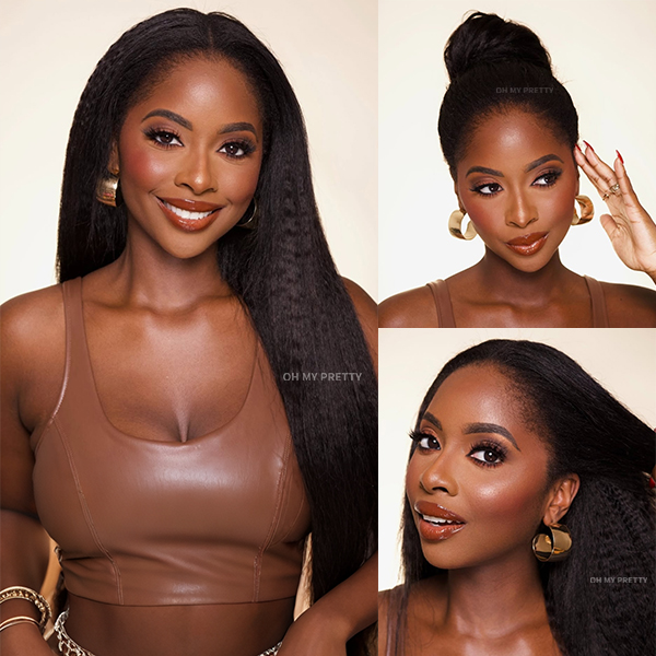 Kinky Straight Crochet Human Hair for Natural Boho Braids Miracle Knots Ready Time-Saving Pre-Separated Tangle Free