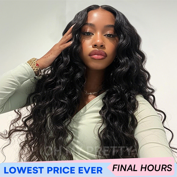 OhMyPretty Wear Go Glueless 9x6 Lace Loose Deep Wave Wig M Cap Pre Cut Lace with Natural Hairline Mini Knots
