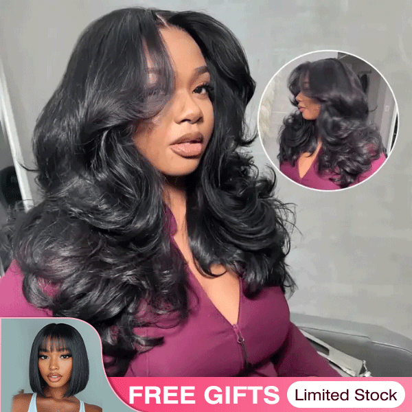 $266.88 Get 2 Wigs |  Loose Wave Wear Go Glueless 7x5 Lace Wig With Pre-plucked Edges Pre-Cut Zig Zag Lace Invisible Knots