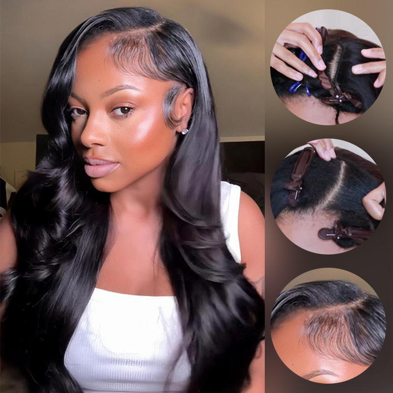 [16Inch= $99] Ultra Natural Butterfly Cut Layer Loose Body Wave Invisi Draw Strings U Part Wig 100% Human Hair