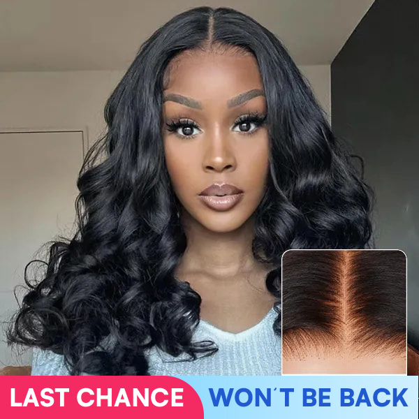 OhMyPretty Wear Go Glueless Ocean Wave 7x5 Lace Wig With Pre-plucked Edges Invisible Knots Pre-Cut Lace