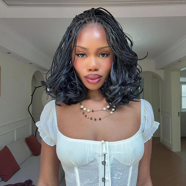 French Curl Feather Crochet Human Hair Invisible Miracle Knots Style for Boho Braids Pre-Separated Tangle Free