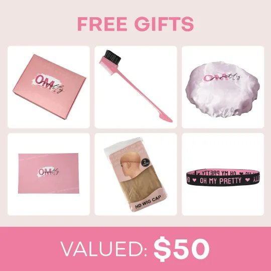 OhMyPretty Water Wave 13x4 Lace Front Wig with Pre-plucked Edges