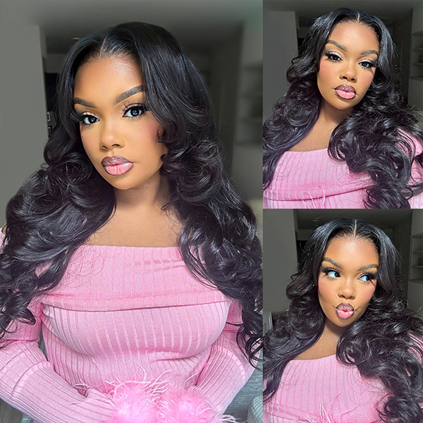 OhMyPretty Chic Layered Cut Loose Wave Wear Go Glueless 9x6 Lace Wig Human Hair Wig