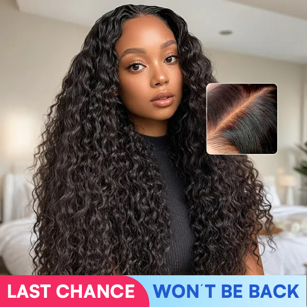 OhMyPretty Wear Go Glueless Water Wave 9x6 Lace Wig M Cap Pre-Bleached Mini Knots Pre-Plucked