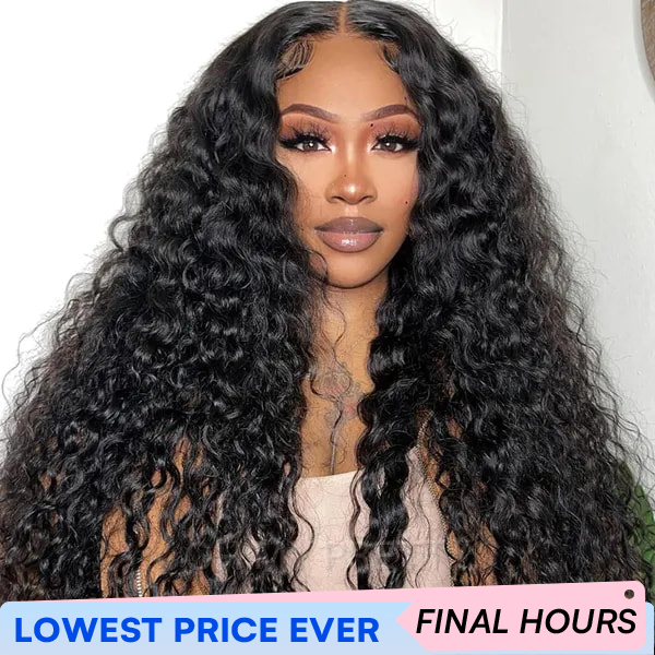 OhMyPretty Wear Go Glueless Deep Wave 9x6 Lace Wig M Cap Pre-Bleached Mini Knots Pre-Plucked